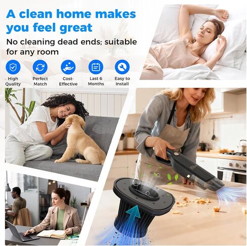 4 Pack 820 Vacuum Replacement Filter for 820 Series Pet Hair Eraser Filter Handheld Vacuum Washable & Reusable Mesh Filter Set Only Compatible with VACFAM 820 Cordless Vacuum Cleaner in Kuwait