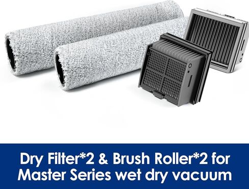 Tineco Replacement 2 Dry Filter & 2 Brush Roller for Floor One S6 Master, Accessories for Cordless Wet Dry Vacuum Cleaner (Only for Floor One S6 Master) in Kuwait