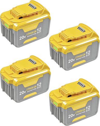 SANIU 12.0Ah Replacement for Dewalt 18V Battery Compatible with DCB209 DCB208 DCB207 DCB206 DCB204 DCB201 DCB203 DCB200 High Capacity Li-ion Battery Replacement for Dewalt 18V Tools 2Packs(216Wh) in Saudi Arabia