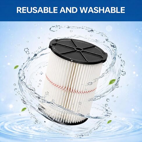 2 Pack Replacement Filter for Craftsman CMXZVBE38754,Red Stripe General | Filter for Most 5 to 20 Gallon Shop Vacuums, Replaces # 009-38754, Easy Installation,Traps General Debris,Wet Dry Vac Filter in Kuwait