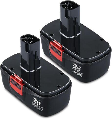 VANON 2Pack 4.8Ah 19.2V Ni-MH Replacement for Craftsman 19.2 Volt Battery | Compatible with C-3 130279005 130279003 130279017 1323517 11376 315.11485 ,for drills sanders and weed eaters in Kuwait
