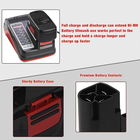 VANON 2Pack 4.8Ah 19.2V Ni-MH Replacement for Craftsman 19.2 Volt Battery | Compatible with C-3 130279005 130279003 130279017 1323517 11376 315.11485 ,for drills sanders and weed eaters in Kuwait