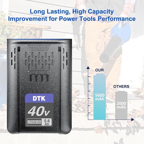 DTK Replacement for Kobalt 40V Battery KM 2041B-06, KPM1040A-03, KM-1640-06,KM 4040-06 Cordless Power Tool Battery 5600mAh in Kuwait