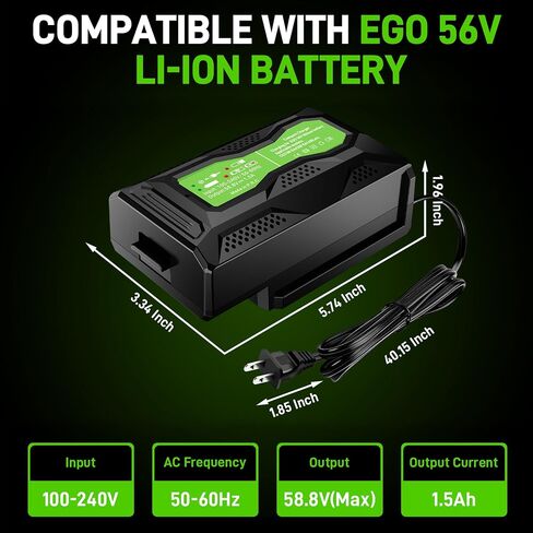 Replacement for EGO 56V Battery and Charger Combo BA1400 56V 5.0Ah Lithium-Ion Battery and CH2100 Charger Set in Saudi Arabia