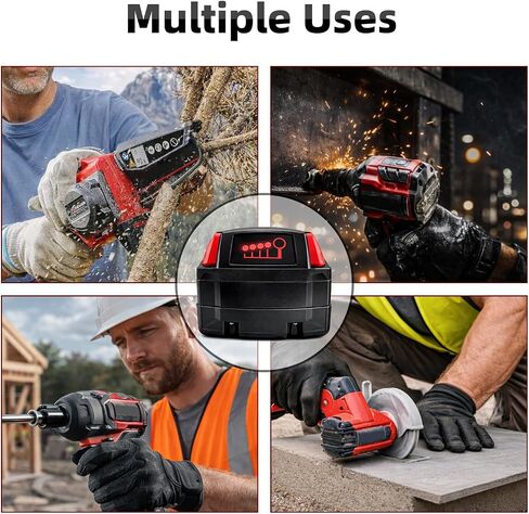 2 Pack 8.0Ah Replacement Batteries Compatible with Milwaukee M18 Battery | 18 Volt Lithium Ion Battery for 48-11-1860 48-11-1850 48-59-1850 2646-22CT 2643-21CT 2641-21CT Cordless Power Tools in Kuwait