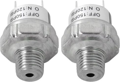 Homesweet Air Compressor Pressure Switch Multi-Pressure Controller for Air Tank Horn Compressor Replacement Parts, 12V 24V DC, 90-120 PSI with 1/8"-27 NPT Threads in Kuwait