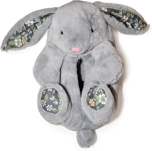 Wild Diva Bunny Rabbit Foral Accent Plush Faux Fur Slippers in Kuwait