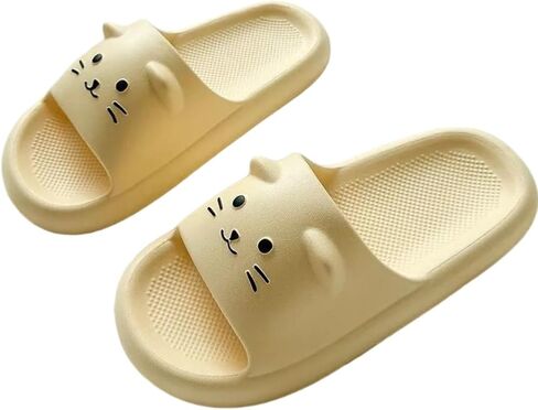 Kitten Cat Spring Summer Slippers for Women EVA Foldable Non-Slip Quick-Dry Water-Proof Fashion Cute Casual Indoor Outdoor Beach Vacation Comfortable Kawaii Cute Holiday Gift in Kuwait