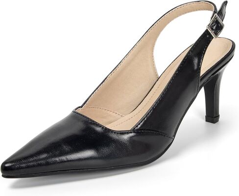 Women's Sexy Pointy Slingback Kitten Pumps Closed Toe Ankle Strap Heels for Women Comfortable 3 Inch Small Heel Wedding Party Work Formal Dressy Backless Pump Shoes in Kuwait