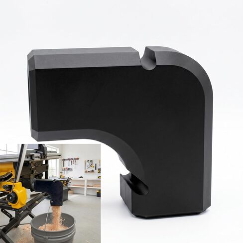 Dust Collector Hose Adapter Compatible with DeWALT DWE7485 & DW745 Table Saws, Precision-Fit Shop Vac Connector with Airtight Seal, Industrial-Grade Dust Port Upgrade, (Black) in Kuwait