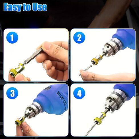 6PCS Magnetic Screw Ring, Magnetic Screw Holder, Bit Magnetizer Ring, Alloy Steel Magnetic Bit Holder, 1/4in 6.35mm Universal Removable Screw Magnetizer for Hex Screwdriver, Power Bits, DIY Repair in Kuwait