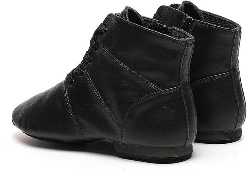 Keemi Lace Up Jazz Boots with Zipper for Woman Black Jazz Dance Shoes for Women Girls Mens Adult Rubber Split Sole in Kuwait