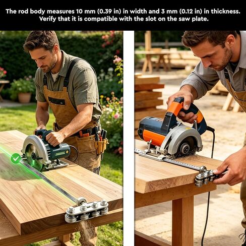 Positioning Calipers for Circular Saw, 24in Stainless Steel Circular Saw Guide Rail, Guia para Sierra Circular, Adjustable Rip Cut Tool for Woodworking (24 x 1.38 x 3.74 Inch) in Kuwait