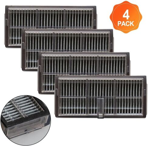 Replacement Filter For MOVA P10 Pro For Ultra Vacuum Cleaner, 4-Pack,Filter Mesh With Plastic Frame, Black, For Home Use With Pets And Children in Kuwait
