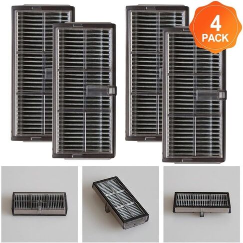 Replacement Filter For MOVA P10 Pro For Ultra Vacuum Cleaner, 4-Pack,Filter Mesh With Plastic Frame, Black, For Home Use With Pets And Children in Kuwait