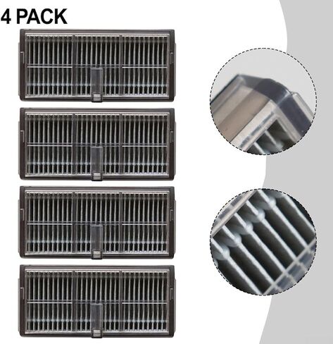 Replacement Filter For MOVA P10 Pro For Ultra Vacuum Cleaner, 4-Pack,Filter Mesh With Plastic Frame, Black, For Home Use With Pets And Children in Kuwait