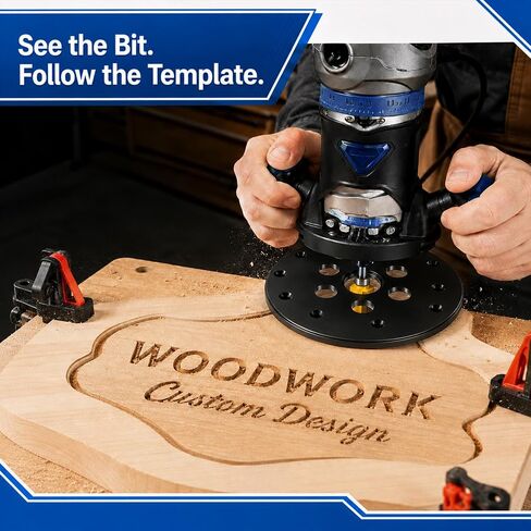 Lounsweer Guide Bushing Router Plate Universal Router Sub Base Features 1-1/4" Center Opening to Accept Guide Bushings Includes Mounting Hardware for Woodworking DIY Trimming Table Insert Replacement in Kuwait