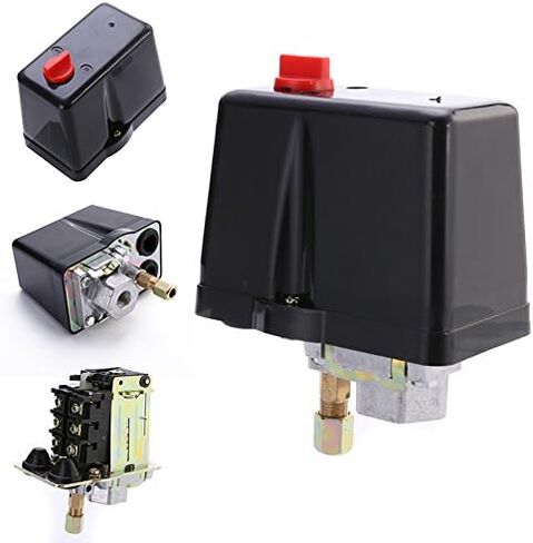 3-Phase 230V 400V 16A Pressure Switch For Compressor Air Compressors Switch Control 90-120 PSI Home Tools in Kuwait