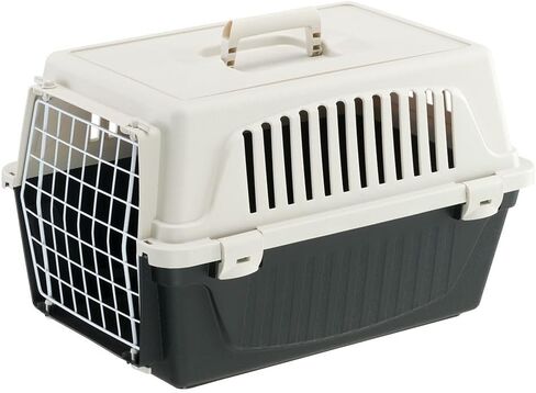 Ferplast Rigid Carrier for Small-Sized Dogs and Cats Atlas 10 EL, Pet Transport Box, Sturdy Plastic, Plastic-Coated Steel Door, Ventilation Grills, 32,5 x 48 x h 29 cm in Saudi Arabia