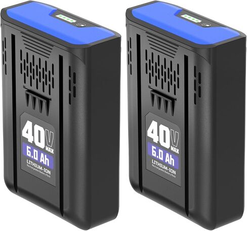 2 Pack 40V 6.0Ah Battery, Compatible with Kobalt 40V Lithium-Ion Batteries KB240-06 KB340-06 KB440-06 KB540-06 KB640-06 in Kuwait