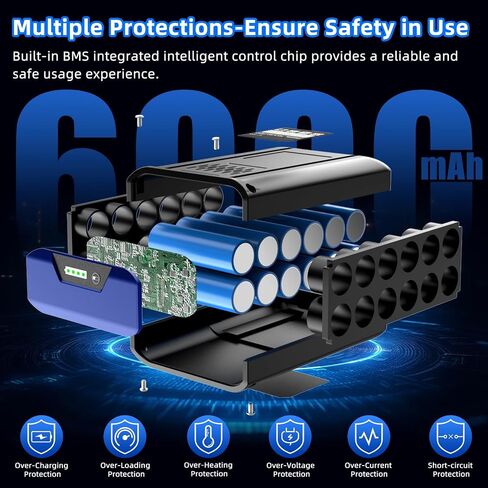 2 Pack 40V 6.0Ah Battery, Compatible with Kobalt 40V Lithium-Ion Batteries KB240-06 KB340-06 KB440-06 KB540-06 KB640-06 in Kuwait