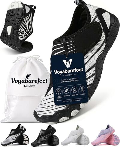 Water Shoes for Women Men, Wide Toe Box Slip-On, Lightweight Quick-Dry Non-Slip Orthopedic for Beach Hiking Travel Walking in Kuwait