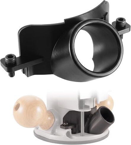 Router Dust Port Adapter Compatible with Bosch 1617EVS RA1161 Fixed Base | Custom Fit Dust Collection Adapter Connects 1-1/4 Inch Vacuum Hose for Cleaner Routing and Improved Debris Control in Kuwait