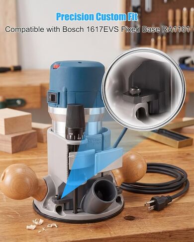 Router Dust Port Adapter Compatible with Bosch 1617EVS RA1161 Fixed Base | Custom Fit Dust Collection Adapter Connects 1-1/4 Inch Vacuum Hose for Cleaner Routing and Improved Debris Control in Kuwait