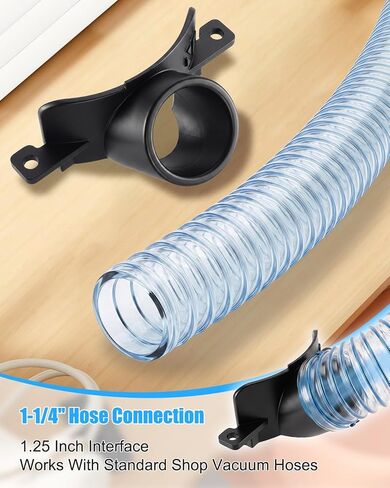 Router Dust Port Adapter Compatible with Bosch 1617EVS RA1161 Fixed Base | Custom Fit Dust Collection Adapter Connects 1-1/4 Inch Vacuum Hose for Cleaner Routing and Improved Debris Control in Kuwait