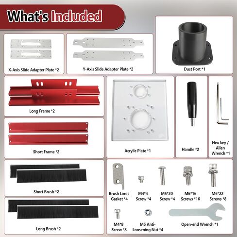 Linear Rail Router Sled Slide Connector with Dust Collection, 2-1/2" Interface Connect Dust Extractor Fit for 20mm Linear Rails and SBR20UU & SCS20UU Slide Block in Kuwait