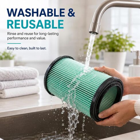 VF6000 Filter for Rigid 5-20 Gallon Wet Dry Vacuums | Fits WD5500, WD0671, WD6425, WD7000, WD1280, WD1851, WD1680, WD1956, RV2400A, 1400RV and RV2600B vacuums. in Kuwait