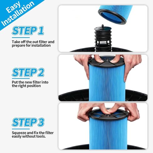2 Packs VF5000 Filter Replacement for Ridgid Shop Vacuum Filter 5-20 Gallon WD06700 WD0671 WD0970 WD09700 WD1270 WD1450 WD1680 WD1851 RV2400A WD0970M0 WD0970EX0 RV2400HF RV2600B in Kuwait