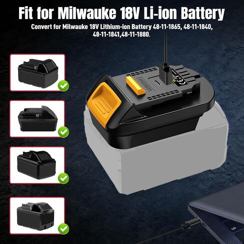Adapter for Milwaukee to for Dewalt Battery in Kuwait