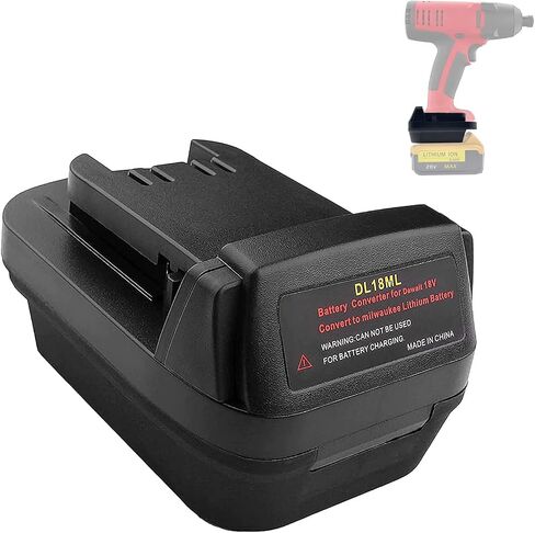 DL18ML/DW18ML Adapter for Dewalt 20V to for Milwaukee 18V Battery Adapter, Put for Dewalt 20V Batteries Run Power for M18 Battery Tools in Kuwait