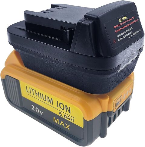 DL18ML/DW18ML Adapter for Dewalt 20V to for Milwaukee 18V Battery Adapter, Put for Dewalt 20V Batteries Run Power for M18 Battery Tools in Kuwait
