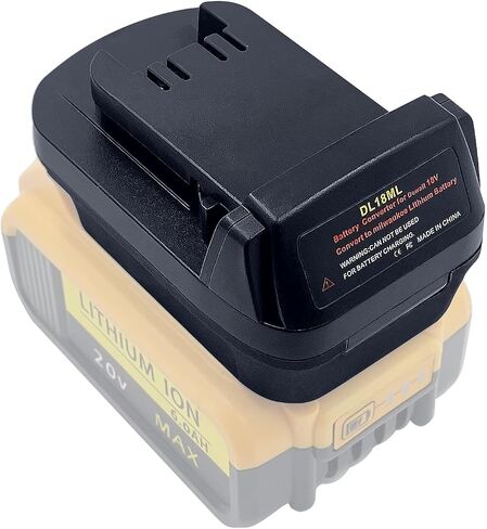 DL18ML/DW18ML Adapter for Dewalt 20V to for Milwaukee 18V Battery Adapter, Put for Dewalt 20V Batteries Run Power for M18 Battery Tools in Kuwait