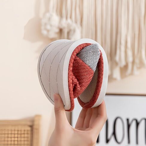 Japanese Style Open Toe Slippers Cotton Linen Indoor House Shoes For Men And Women Breathable Lightweight Washable Onsen Sandals Comfy Bedroom Floor Summer Home Footwear in Kuwait