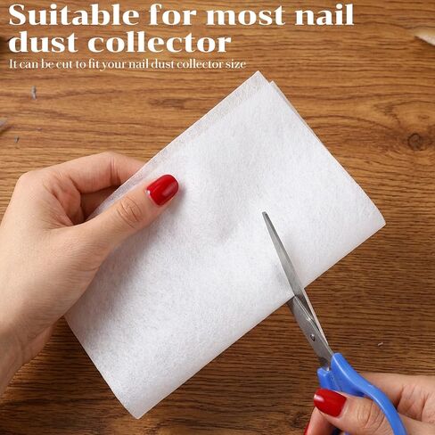 800 Sheets Nail Dust Collector Filter Paper, Disposable Dust Collector Nails Tech Vacuum Filter Sheets for Most Nails Dusts Fan Extractor Machine, Salon & Home Nail Supplies Accessories (White) in Kuwait