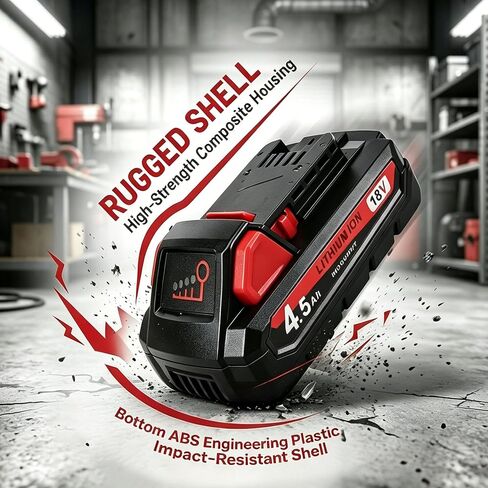 2 Pack 4.5Ah Replacement Battery for Milwaukee M18 48-11-1850 48-11-1852 48-11-1830, Compatible with Milwaukee 18V Cordless Power Tools in Kuwait