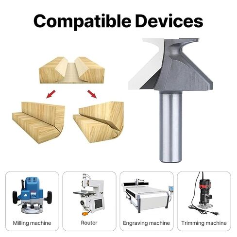 1/2 Inch Shank R18 Arc Bending Router Bit - Integrated Forming Grooving Milling Cutter for Furniture Making & Woodworking Projects in Kuwait