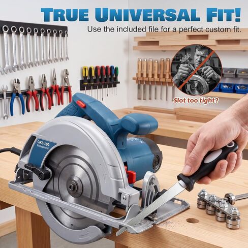 ACOCO 24" Circular Saw Guide Rail with File and Storage Bag, 8 in 1 | Stainless Steel Positioning Calipers, Universal Rip Cut Guide Compatible with Most Saws for Woodworking in Kuwait