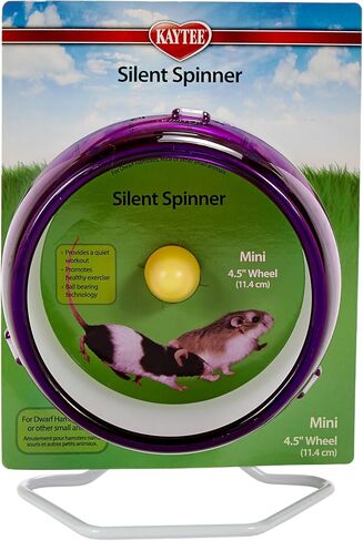 Kaytee Silent Spinner Wheel For Pet Syrian or Large Breed Hamsters, Sugar Gliders and Gerbils, Large 10 Inch (Colors May Vary) in Saudi Arabia
