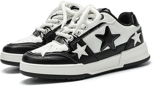 Y2K Star Shoes for Women - Women’s Chunky Platform Sneakers Cute Retro Lace-Up Walking Shoes with Comfort Thick Sole, Casual Streetwear Sneakers for Teen Girls & Travel in Kuwait
