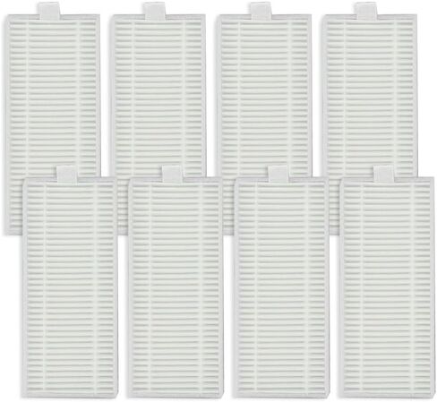 Replacement Filter Kit Compatible with Robot Vacuum for ROPVACNIC S1, for Tipdiy G90, for betboyles V75S, for VIPSUN Z1, Includes 8 White Filter Paper Pieces for Effective Home Cleaning in Kuwait