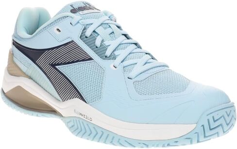 Diadora Womens Blushield Torneo 3 All Ground Tennis Sneakers Shoes - Blue in Kuwait