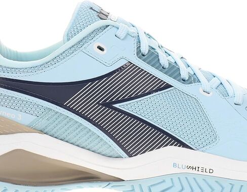 Diadora Womens Blushield Torneo 3 All Ground Tennis Sneakers Shoes - Blue in Kuwait