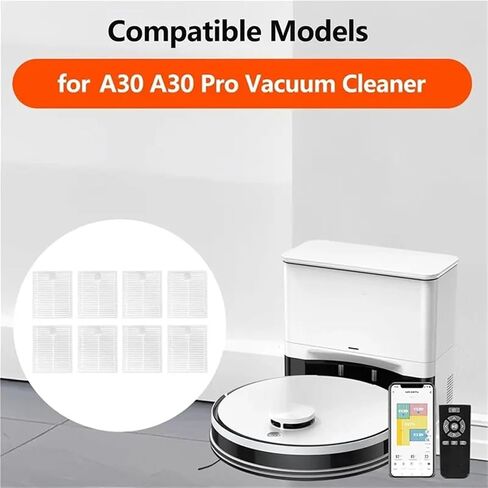 ASWUT-Replacement HEPA Filter Parts- 8PCS Compatible With Ilife A30 A30 Pro For Robot Vacuum Cleaner in Kuwait