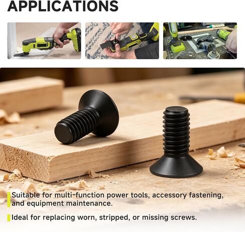 （2-pack）M6 x 14mm Flat Head Threaded Replacement Screw, Part 661379002, Compatible with Ryobi 661379001, Steel Fastener for Tool Repair & Maintenance in Kuwait