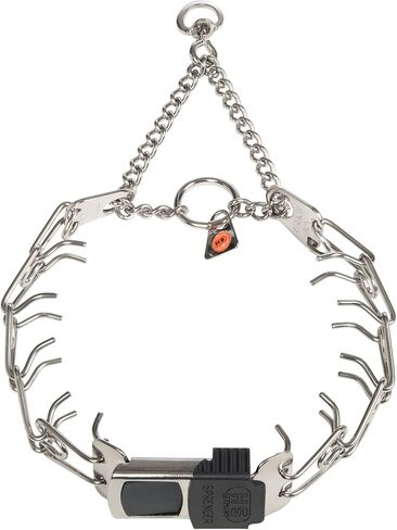 Herm Sprenger Dog Training Prong Collar with Quick Release Cliclock Buckle & Swivel Ring | Adjustable Length Stainless Steel Collar Made in Germany for Large Dogs up to 20" Neck (3.2mm Prongs) in Saudi Arabia