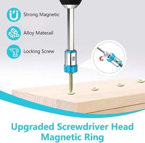 6 PCS Upgraded Screwdriver Head Magnetic Ring, 1/4 Inch/6.35mm Universal Screw Magnetizer Ring for Hex Screwdriver & Power Bits (Mix) in Kuwait